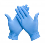 Перчатки нитриловые, повышенной прочности, голубые р.М