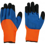 Перчатки акриловые ТОРРО 500 утепленные синий облив, черные пальцы