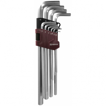 Набор ключей торцевых шестигранных удлиненных, H1.5-H10, 10 предметов Thorvik HKL10S